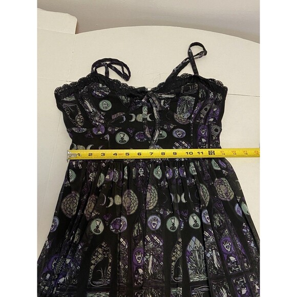 Hot Topic Cosmic Aura Sz MD Stained Glass Mesh Dress Whimsygoth Witch Sleeveless - Picture 16 of 16